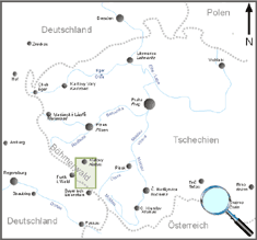 Karte Böhmerwald vergrößern