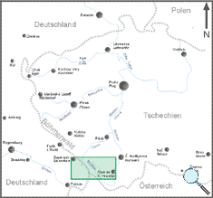 Karte Böhmerwald vergrößern