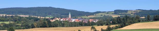 Blick auf Bärnau und den Oberpfälzer Wald