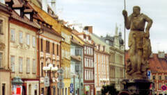 Die alte Kaiserstadt Eger / Cheb mit dem Symbol der Stadtfreiheit, dem "Wastl"